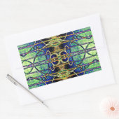 Goldenes Etching Rechteckiger Aufkleber (Umschlag)