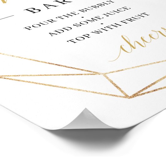 Goldenes Eukalyptus-Bar Poster (Ecke)