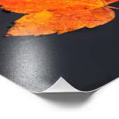 Goldenes Fallblatt Fotodruck (Ecke)