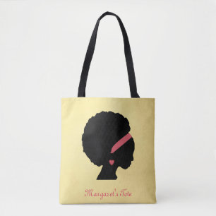 Goldenes Farbdesign Afro Haar Tasche