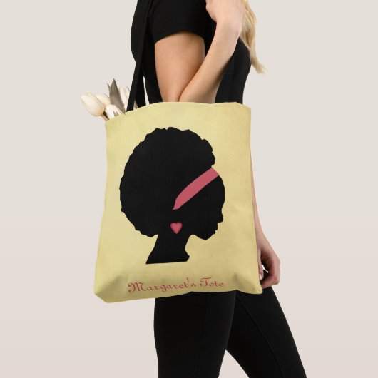 Goldenes Farbdesign Afro Haar Tasche (Von Nahem)