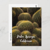 Goldenes Fass in Palmfedern Postkarte (Vorne/Hinten)