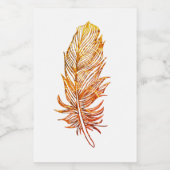 goldenes Federchen, benutzerdefiniertes Etikett fü (Einzelnes Label)