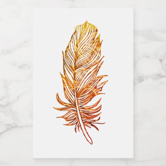 goldenes Federchen, benutzerdefiniertes Etikett fü (Einzelnes Label)