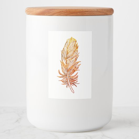 goldenes Federchen, benutzerdefiniertes Etikett fü (Vorderseite)