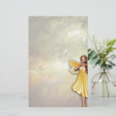 Goldenes feenhaftes Briefpapier (Stehend Vorderseite)