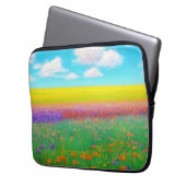 Goldenes Feld für Blume - Notebook-Fall Laptopschutzhülle (Vorderseite Links)