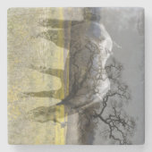 Goldenes Feld Steinuntersetzer (Vorderseite)