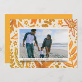 Goldenes festes botanisches Foto Weihnachten (Vorne/Hinten)