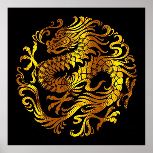 Goldenes Feuer: Ein Drachengraben Poster (Vorne)