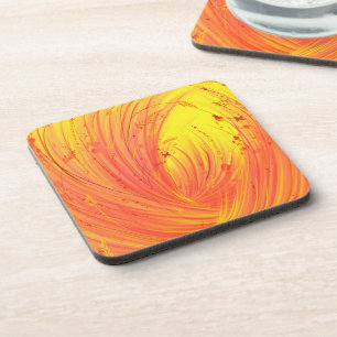 goldenes Feuer Getränkeuntersetzer