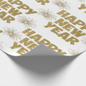 goldenes Feuerwerk Geschenkpapier (Ecke)