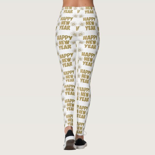 goldenes Feuerwerk Leggings (Rückseite)