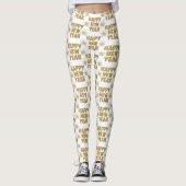 goldenes Feuerwerk Leggings (Vorderseite)
