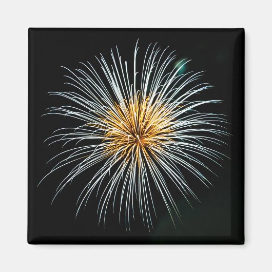Goldenes Feuerwerk Magnet (Vorne)