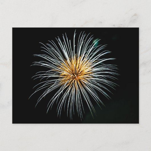Goldenes Feuerwerk Postkarte (Vorderseite)