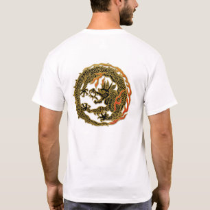 Goldenes Flammen-Drachen-Emblem T-Shirt