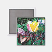 Goldenes Flammenmagnet Magnet (Vorderseite/Rückseite)