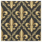 Goldenes Fleur-de-Lis-Muster Stoff (Nahaufnahme)