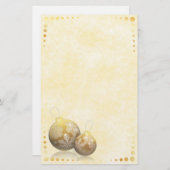 Goldenes Flitter-Briefpapier Briefpapier (Vorne/Hinten)