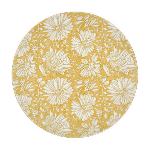 Goldenes florales Doodle, abstrakt handgezeichnet Schneidebrett