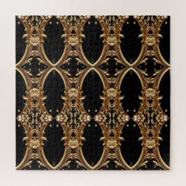 Goldenes florales verziertes Puzzle