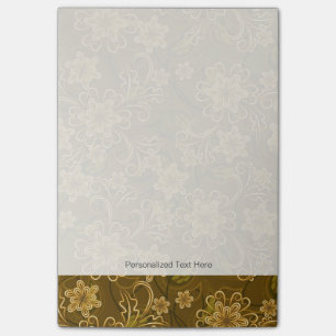 Goldenes florales Vintage-Muster Post-it Klebezettel