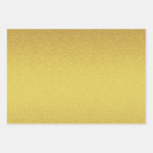 Goldenes Foil Rentier Schneeflockenmuster und Gold Geschenkpapier Set (Vorderseite 2)