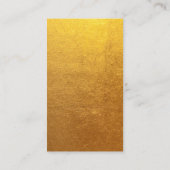 Goldenes Foto Ananas Visitenkarte (Rückseite)