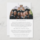 Goldenes Foto Arch Abschluss Einladung (Rückseite)