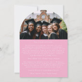 Goldenes Foto Arch Abschluss Einladung (Rückseite)