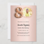 Goldenes Foto der 80. Rose Einladung (Vorderseite)