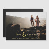 Goldenes Foto des Etzeichen-| danken Ihnen Magnetkarte (Vorne/Hinten)