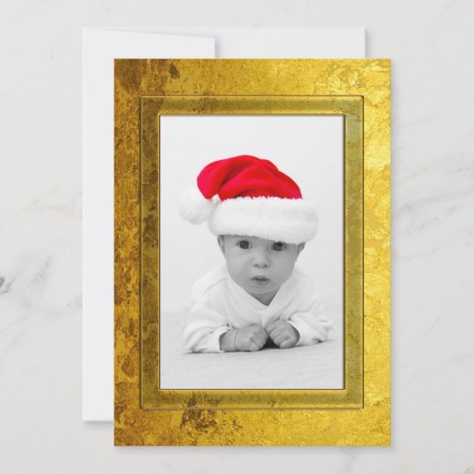 Goldenes Foto Frame I + Ihr Foto und Text (Vorderseite)