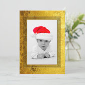 Goldenes Foto Frame I + Ihr Foto und Text (Stehend Vorderseite)