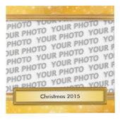 Goldenes Foto Frame I + Ihr Foto und Text Würfel (Vorderseite)