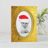 Goldenes Foto Frame II + Ihr Foto und Text (Stehend Vorderseite)