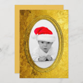 Goldenes Foto Frame II + Ihr Foto und Text (Vorne/Hinten)