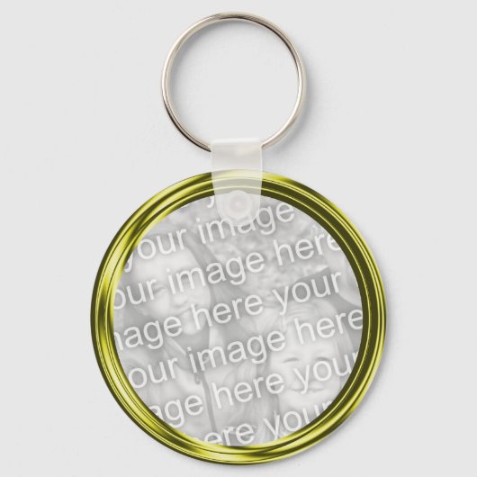 goldenes Foto Schlüsselanhänger (Vorderseite)