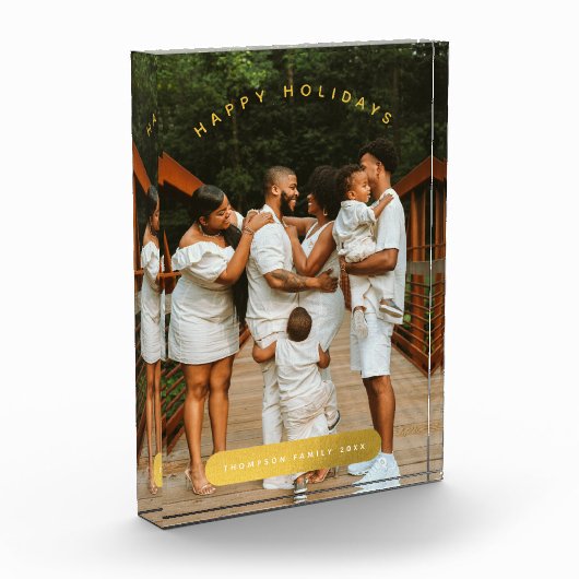 Goldenes Foto Weihnachten (Links)