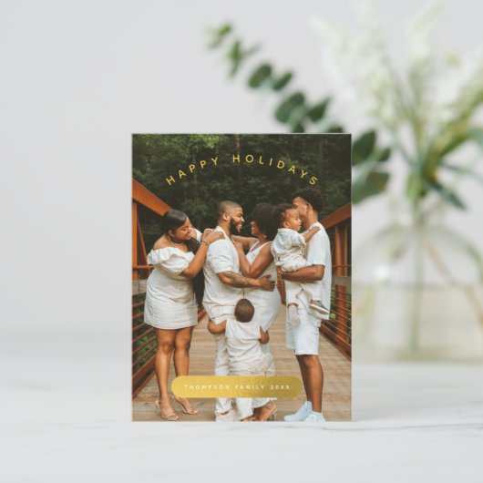 Goldenes Foto Weihnachten (Stehend Vorderseite)