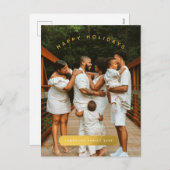 Goldenes Foto Weihnachten (Vorne/Hinten)