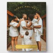 Goldenes Foto Weihnachten Fotoplatte (Vorderseite)