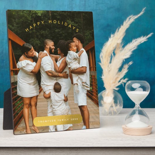 Goldenes Foto Weihnachten Fotoplatte (Seite)