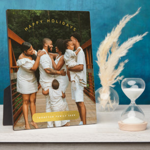 Goldenes Foto Weihnachten Fotoplatte