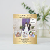 Goldenes Foto zum 50. Hochzeitstag (Stehend Vorderseite)