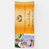 Goldenes Foto zum 50. Hochzeitstag Banner (Vertikal)