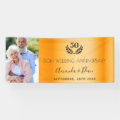 Goldenes Foto zum 50. Hochzeitstag Banner (Horizontal)