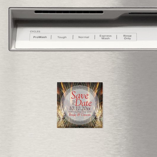 Goldenes Fraktal Kunst speichern Zeitschrift Magnet (In Situ (Geschirrspüler))