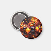 Goldenes Fraktal Magnet (Vorderseite/Rückseite)